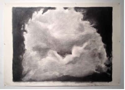 Alessandro Laita Untitled (Ruskin series - cloud) Charcoal, found paper 75 x 105 cm