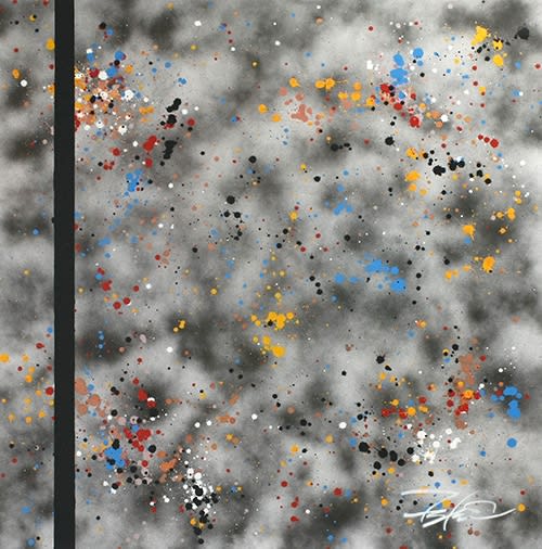 Futura Pollock Redux 3 Spray can and acrylic on canvas 139 x 139 cm