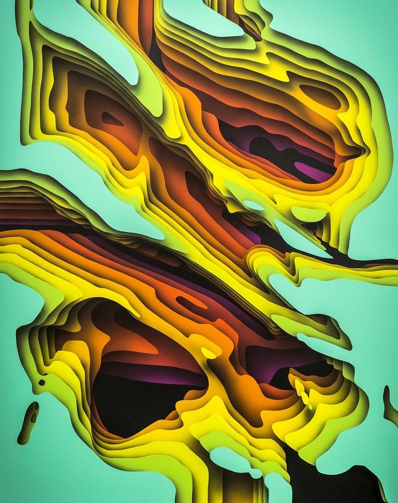 1010 Floating Landscapes_07 UV and acrylic on aluminum composite panel 100 x 80 cm