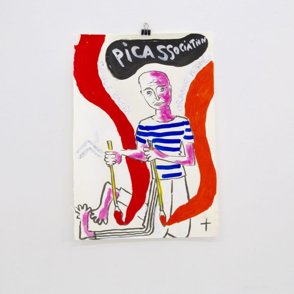 Castelbajac Picassociation drawing on paper 29.5 x 42 cm
