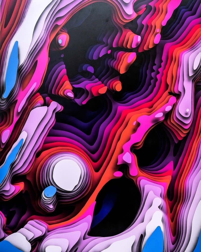 1010 Floating Landscapes_8 UV and acrylic on aluminum composite panel 100 x 80 cm