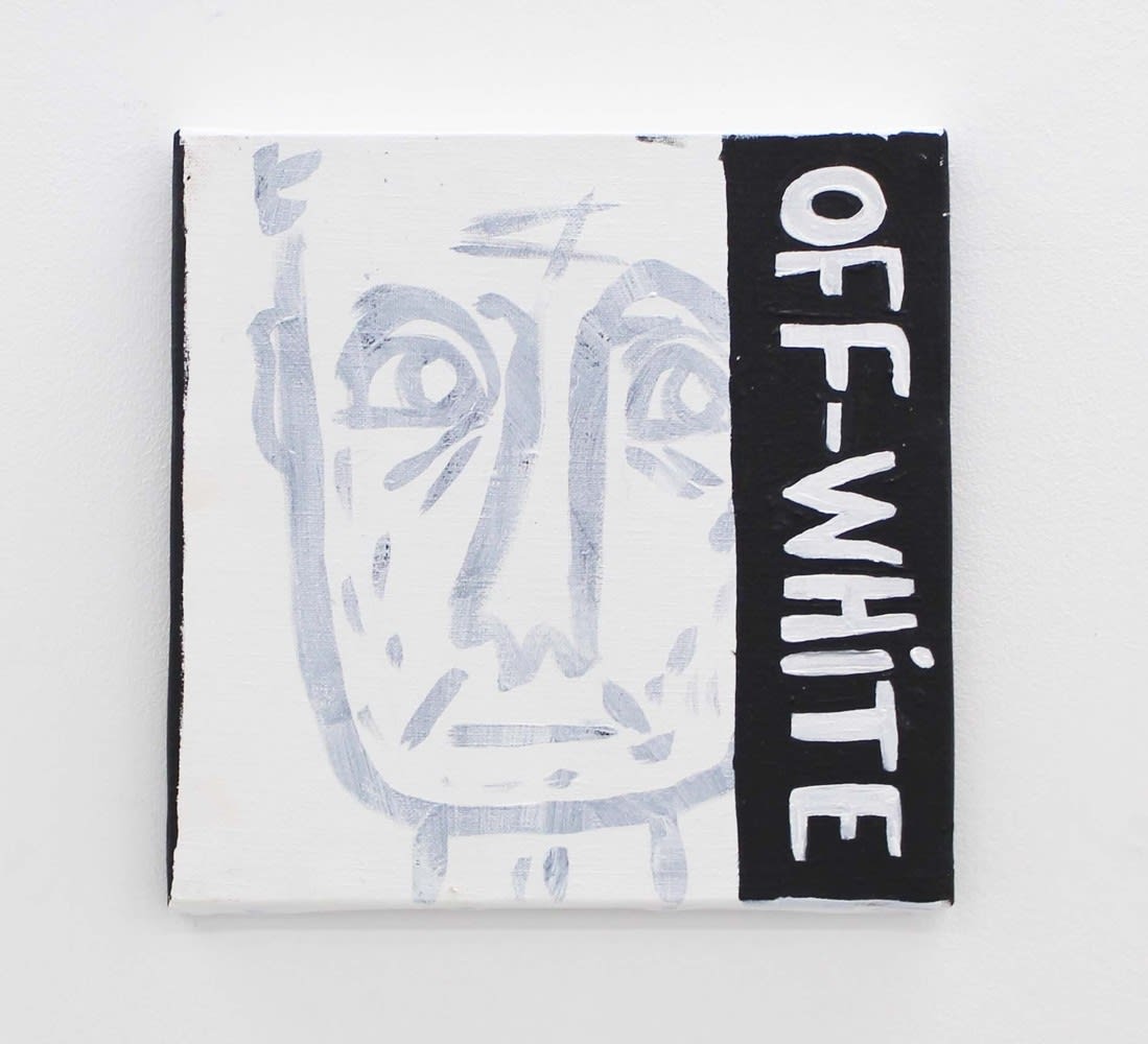 Castelbajac Off White acrylic on canvas 25 x 25 cm
