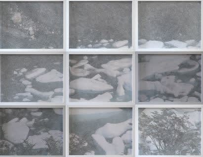 Giulia Manset Fragments pencil on photo 95 x 125 cm