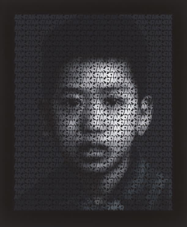 Zhang Dali AK-47(AF.12) Acrylic on canvas 100 x 82 cm