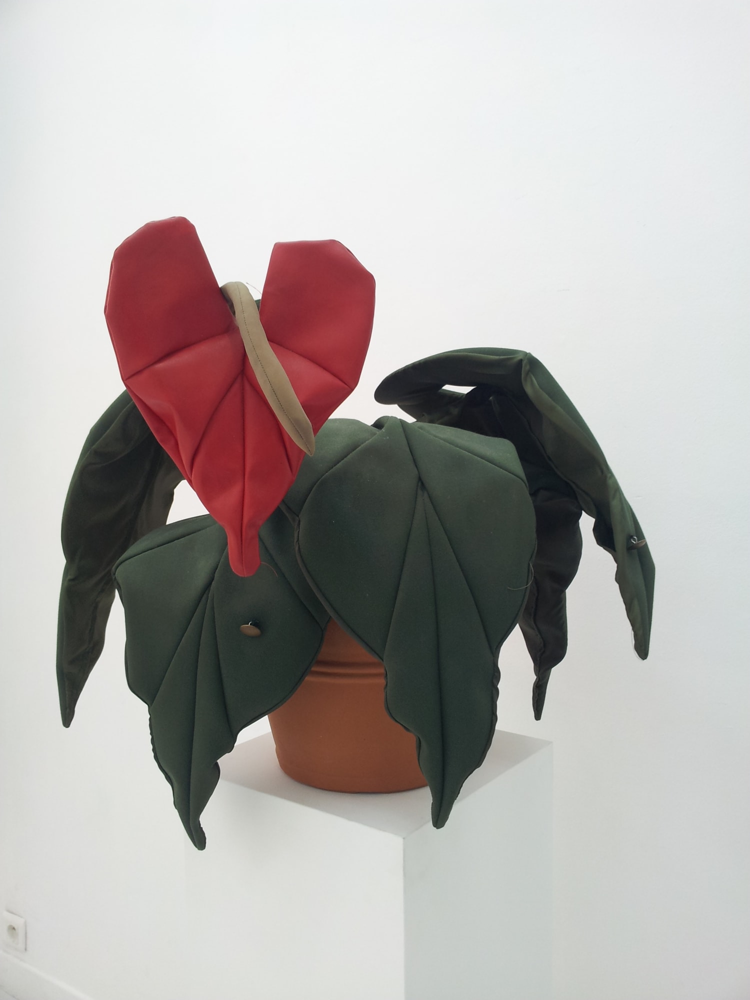 Untitled Fabric, plastic and cardboard 60 x 65 x 55