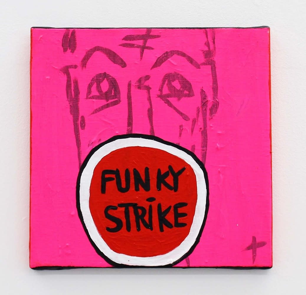 Castelbajac Funky Strike acrylic on canvas 25 x 25 cm