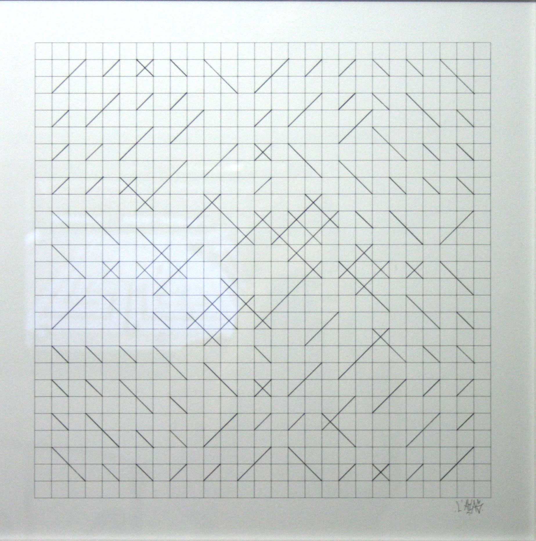 L'Atlas Structures n°5 Marker on silkscreen 47 x 47 cm