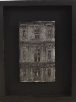 Yz Lost in the city 1 ink on silk paper mounted on zinc 28,7 x 21,8 x 4 cm