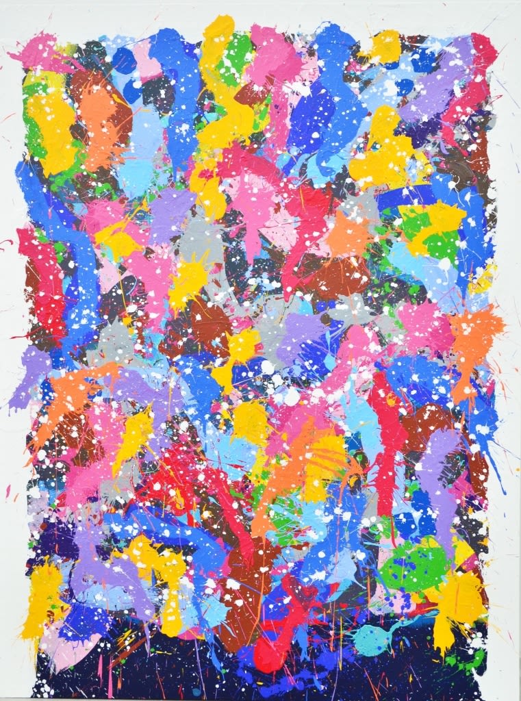 Jonone People park Acrylic on canvas 201 x 150 cm
