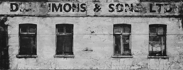 Yz Lost in the city London - D.J. SIMONS&SONS LTD Ink and paper on wood 90 x 154 cm