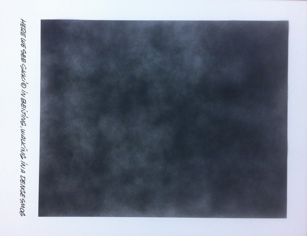 Skki Sans titre Marker and spray can on paper 50 x 65 cm