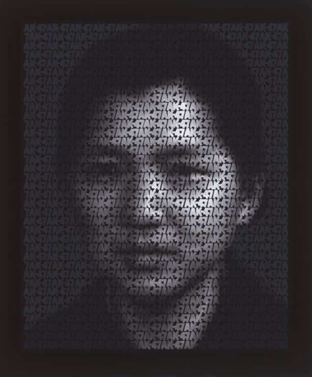 Zhang Dali AK-47(AG.5) Acrylic on canvas 100 x 83 cm