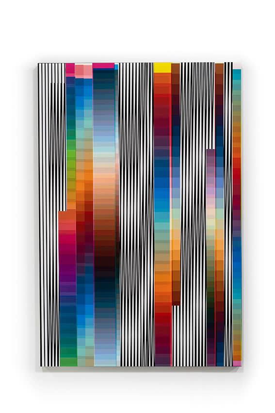 Felipe Pantone Chromadynamica #85 Spray paint and UV ink on aluminum composite panel. Original 80 x 120 cm