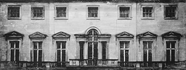 Yz Lost in the city London - Mayfair V Ink and paper on wood 60 x 160 cm