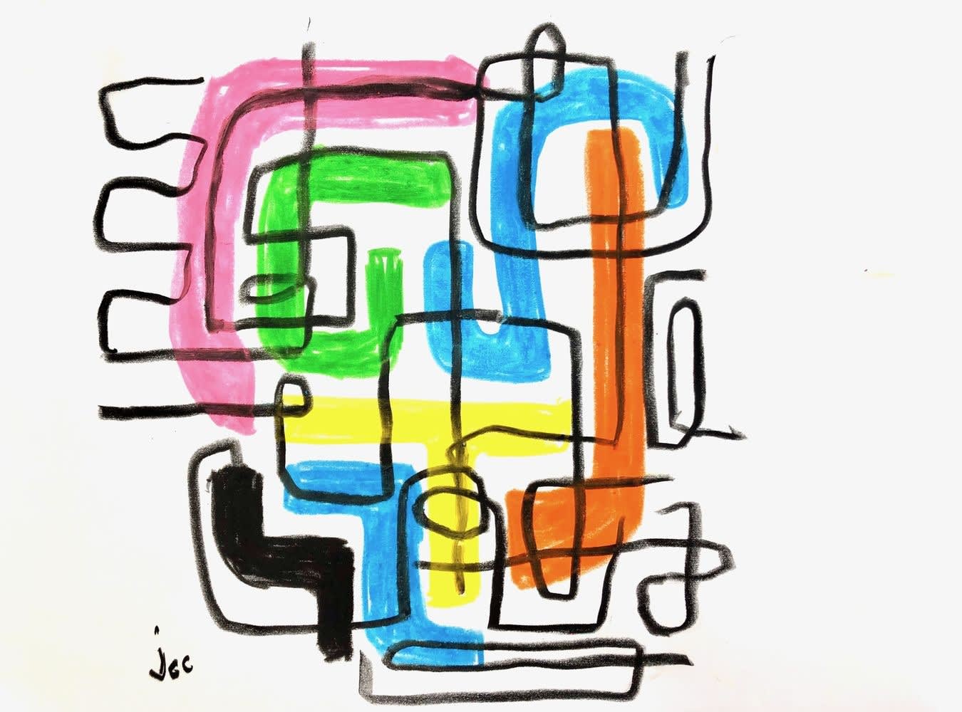 Castelbajac Sans titre 1 Acrylic and pastel on paper 30 x 42 cm