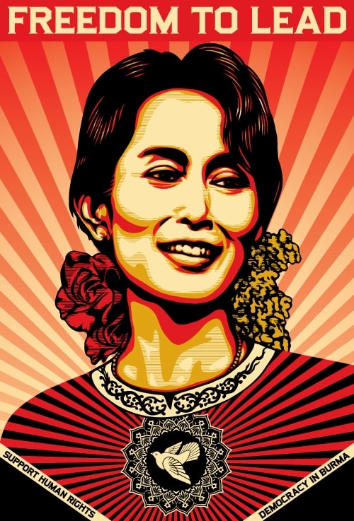 Shepard Fairey Freedom to lead Screen Print 89 x 58 cm