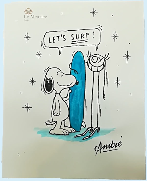 André Saraiva Let's Surf! drawing and watercolor on paper 26.5 x 21 cm