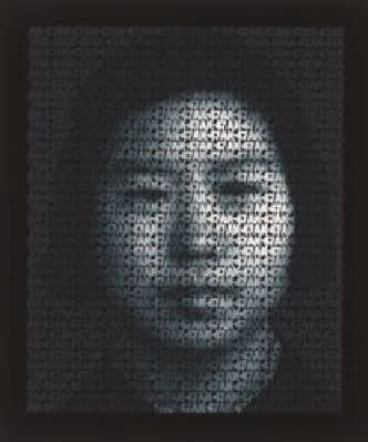 Zhang Dali AK-47 (AF.7) Acrylic on canvas 100 x 82 cm