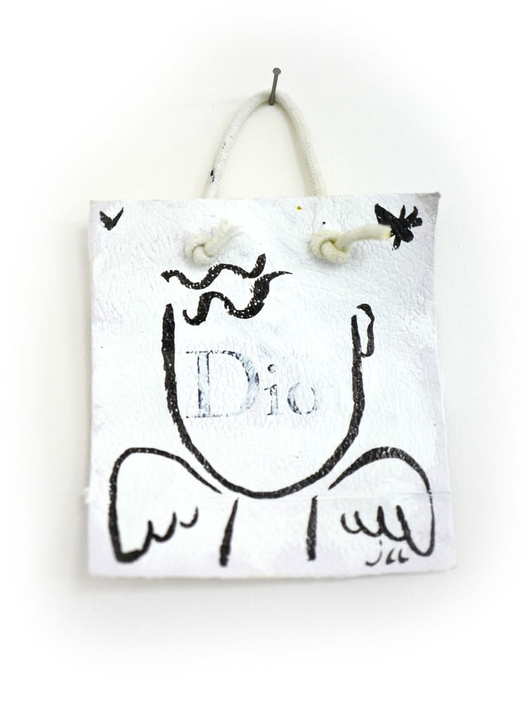 Castelbajac Dio le veult drawing on bag 13 x 12 cm
