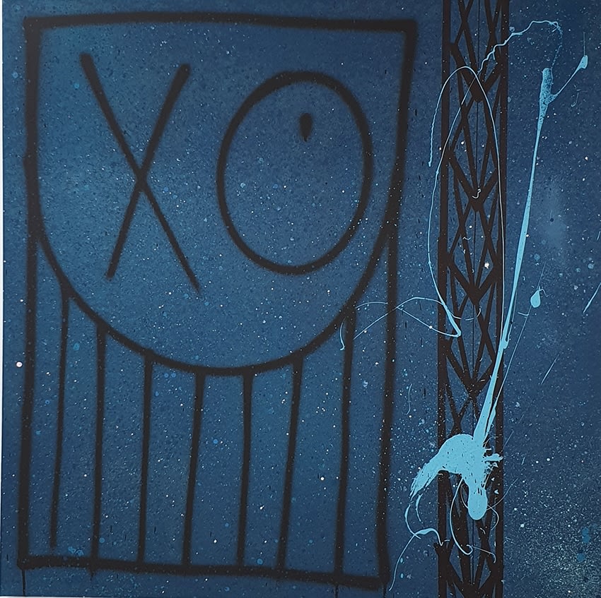 André X Futura Futura x André at night 3 Acrylic and spray painting 100 x 100 cm