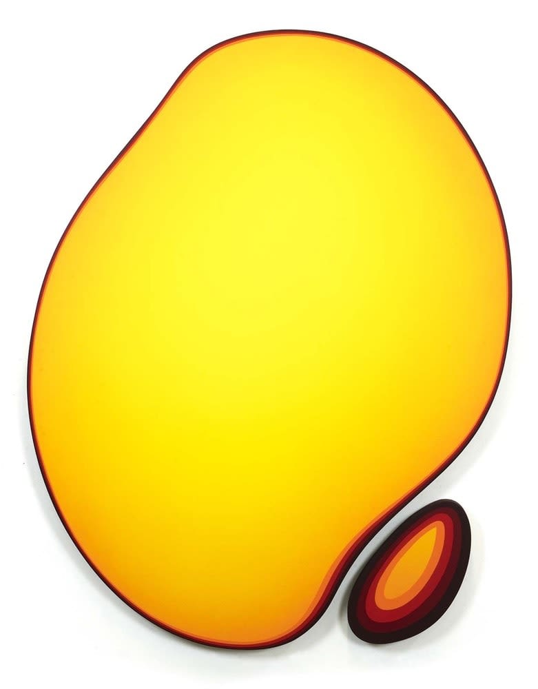 Jan Kalab Yellow Lava acrylic on canvas 137 x 104 cm