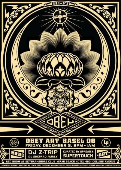 Shepard Fairey Art Basel Miami Screen Print 60 x 43 cm