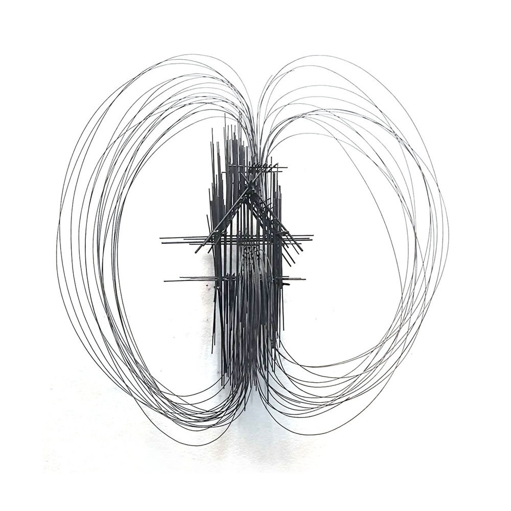 David Moreno Infinito III Carbon Steel, Silver, Paint 54 x 22 x 58 cm 21 x 9 x 23 inches