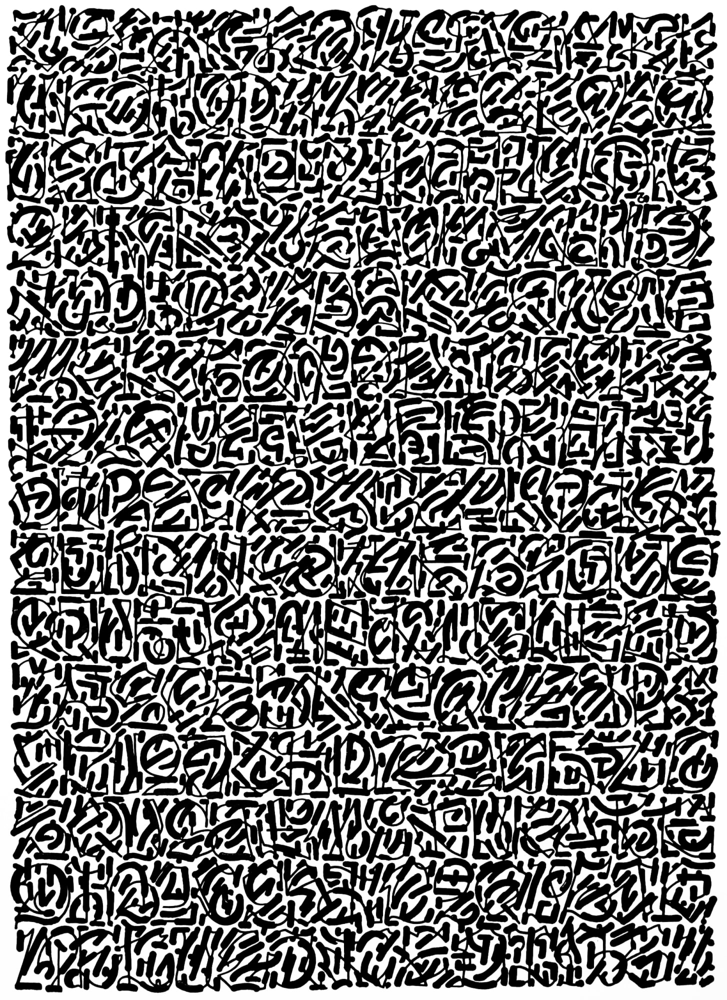 (Mathieu) Parole C'est ce que je me tue à vous dire ink on paper 56 x 76 cm