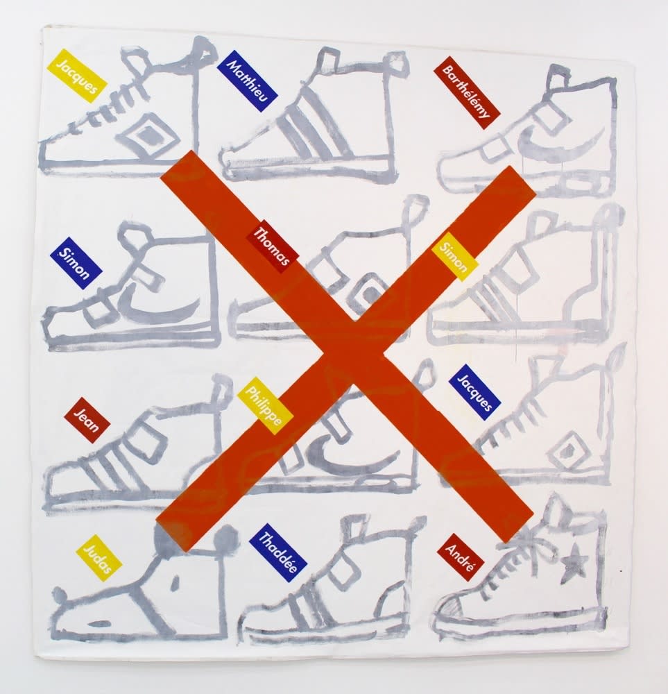 Castelbajac Les apôtres modernes acrylic on canvas 218 x 218 cm