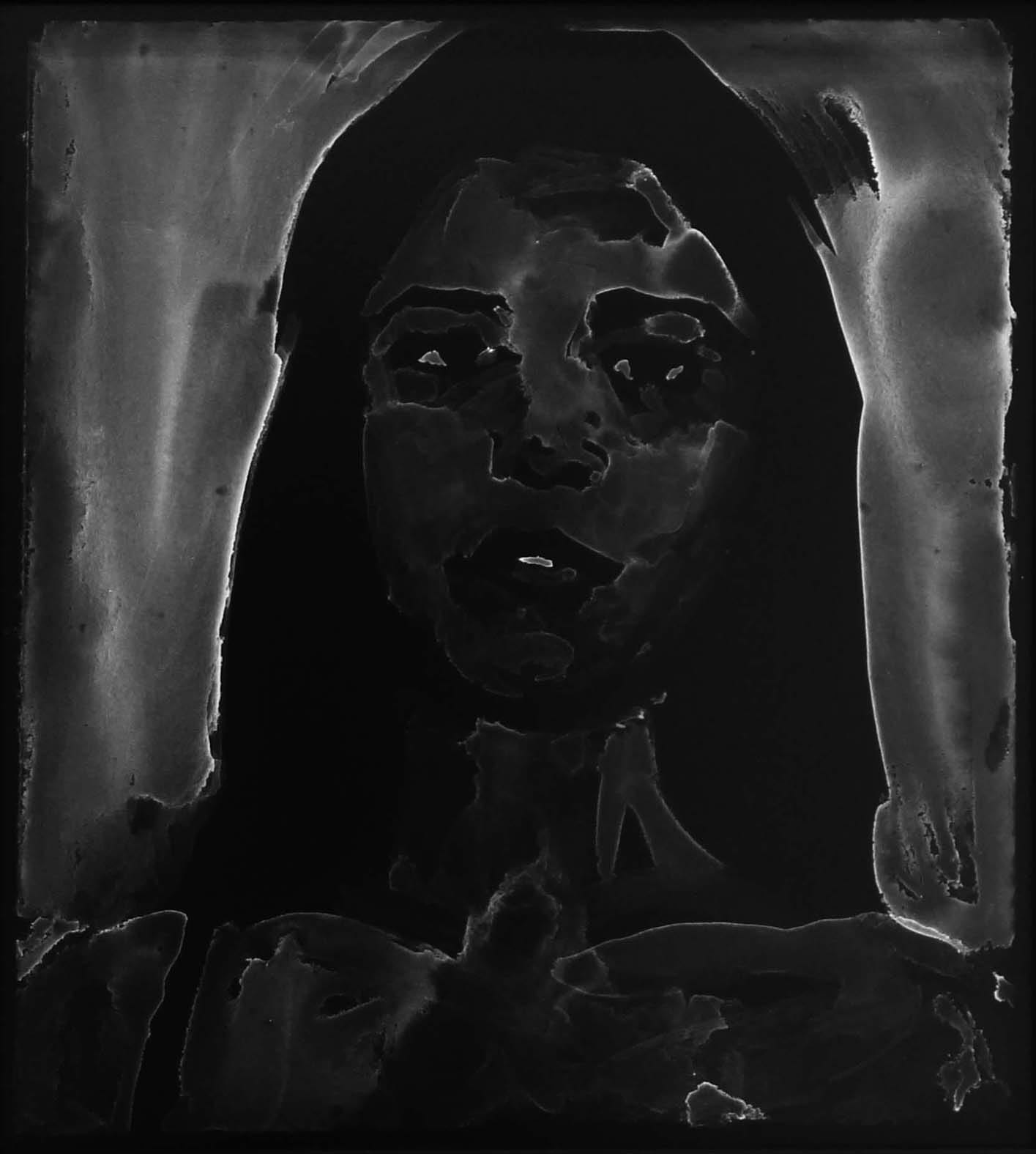 Matt Saunders Mirhe Black & white photography (baryt) from drawn negative 45,2 x 41,2 cm