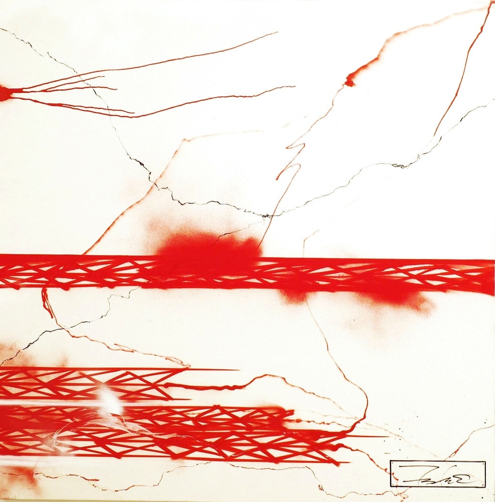 Futura The Bund spray can and acrylic on canvas 200 x 200 cm