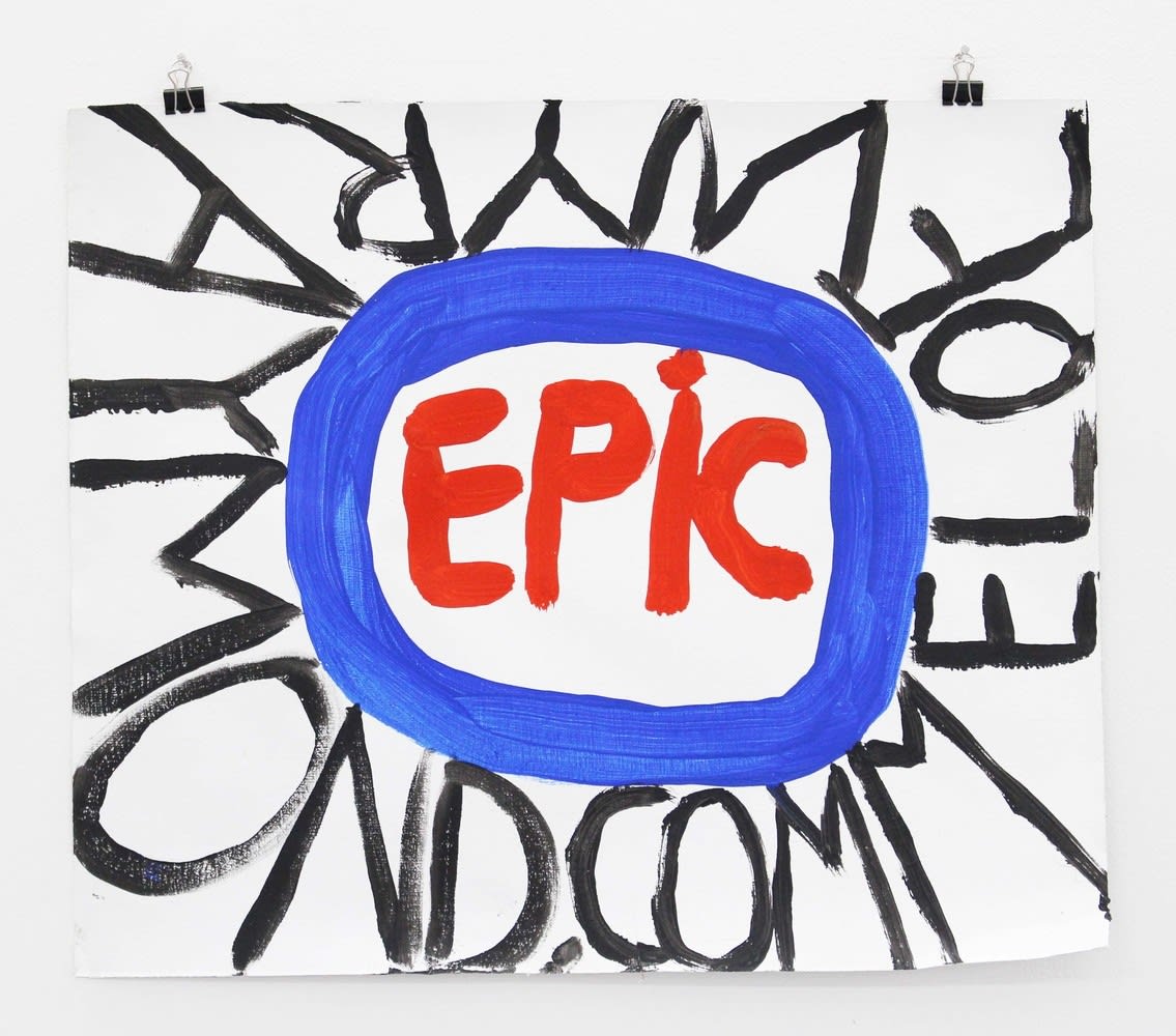 Castelbajac Epic drawing on canvas 41 x 48,5 cm