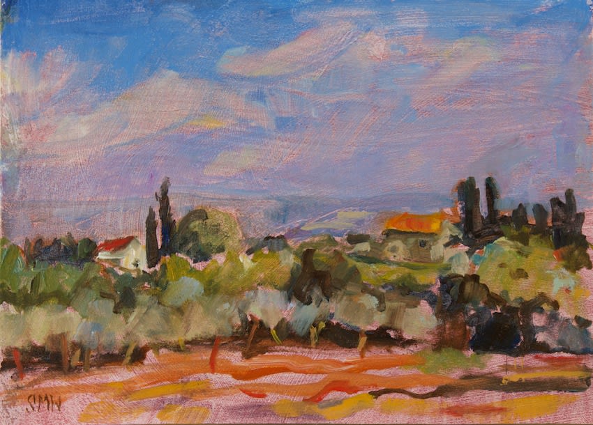 Sue Wales, Orange Roof in Sicily