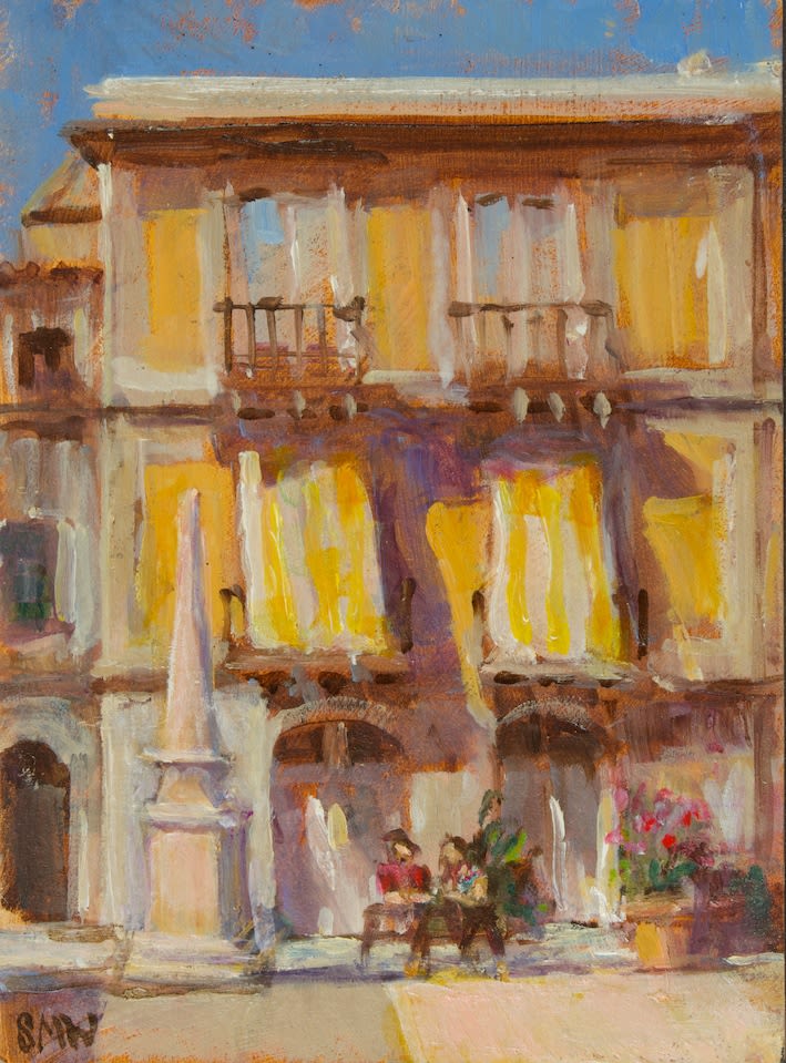 Sue Wales, Stripy Yellow Blinds, Syracuse