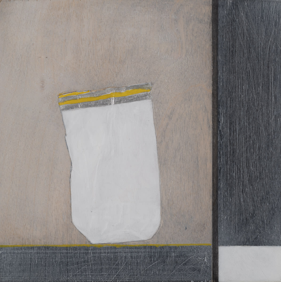 George Dannatt, Small Painitng White / Grey, 1976
