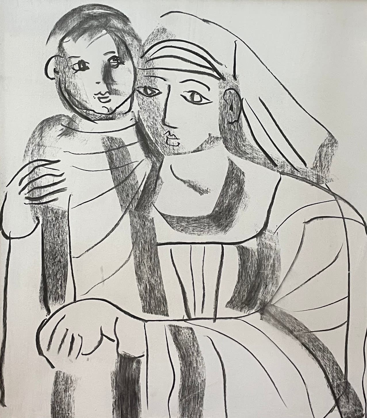 Lydia Corbett (née Sylvette David), Charcoal Mother and Child