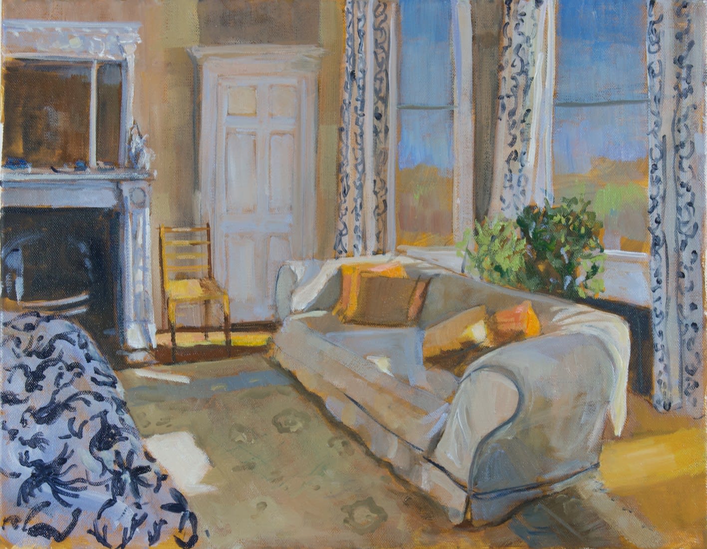 Sue Wales, Sunlight and Orange Cushions