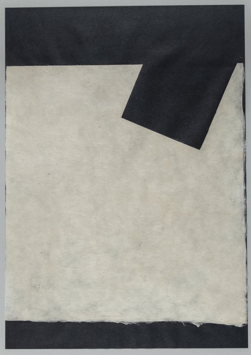 George Dannatt, Collage - Japanese Paper on Grey Card, 2003