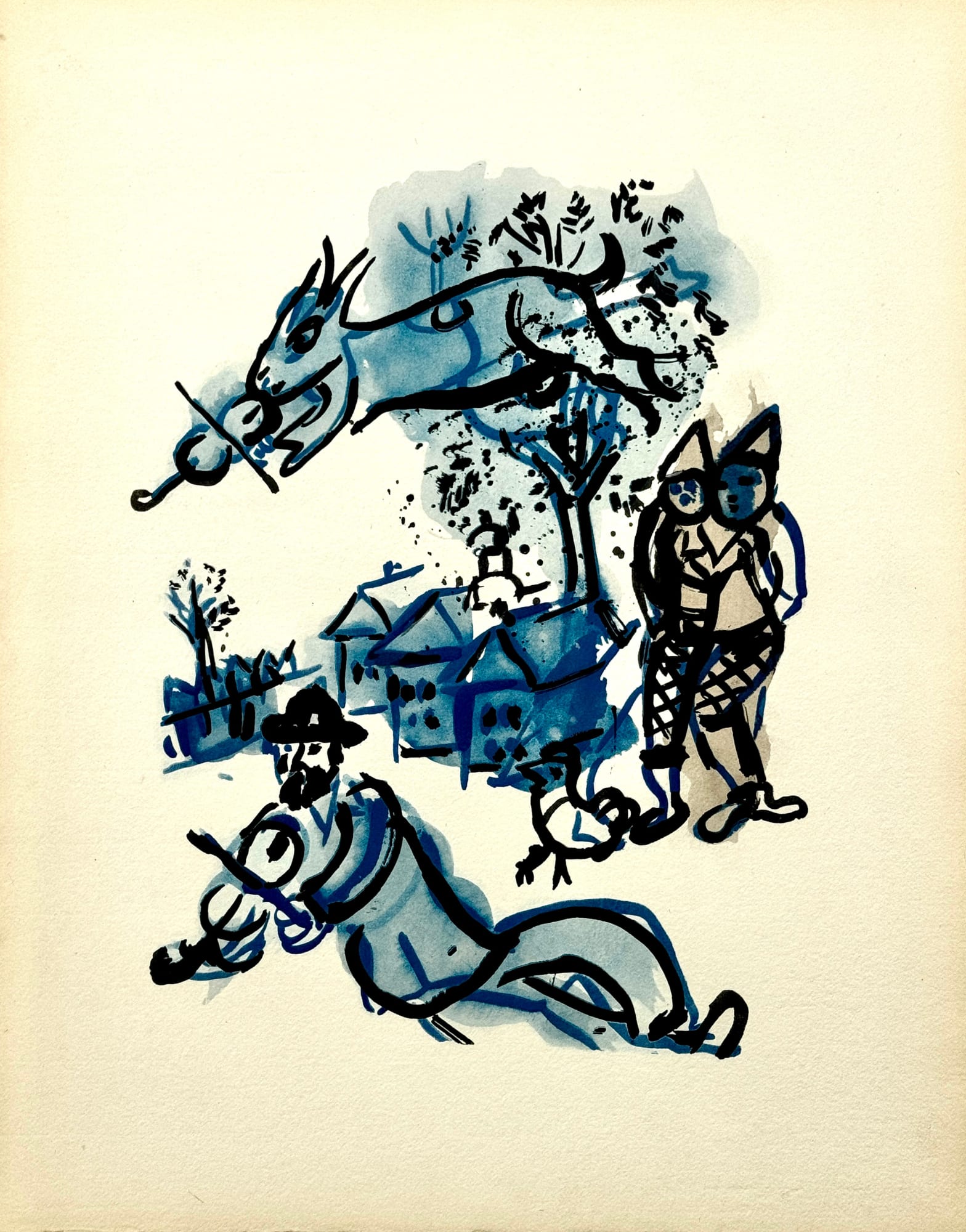 Marc Chagall, Dans Le Village, 1958