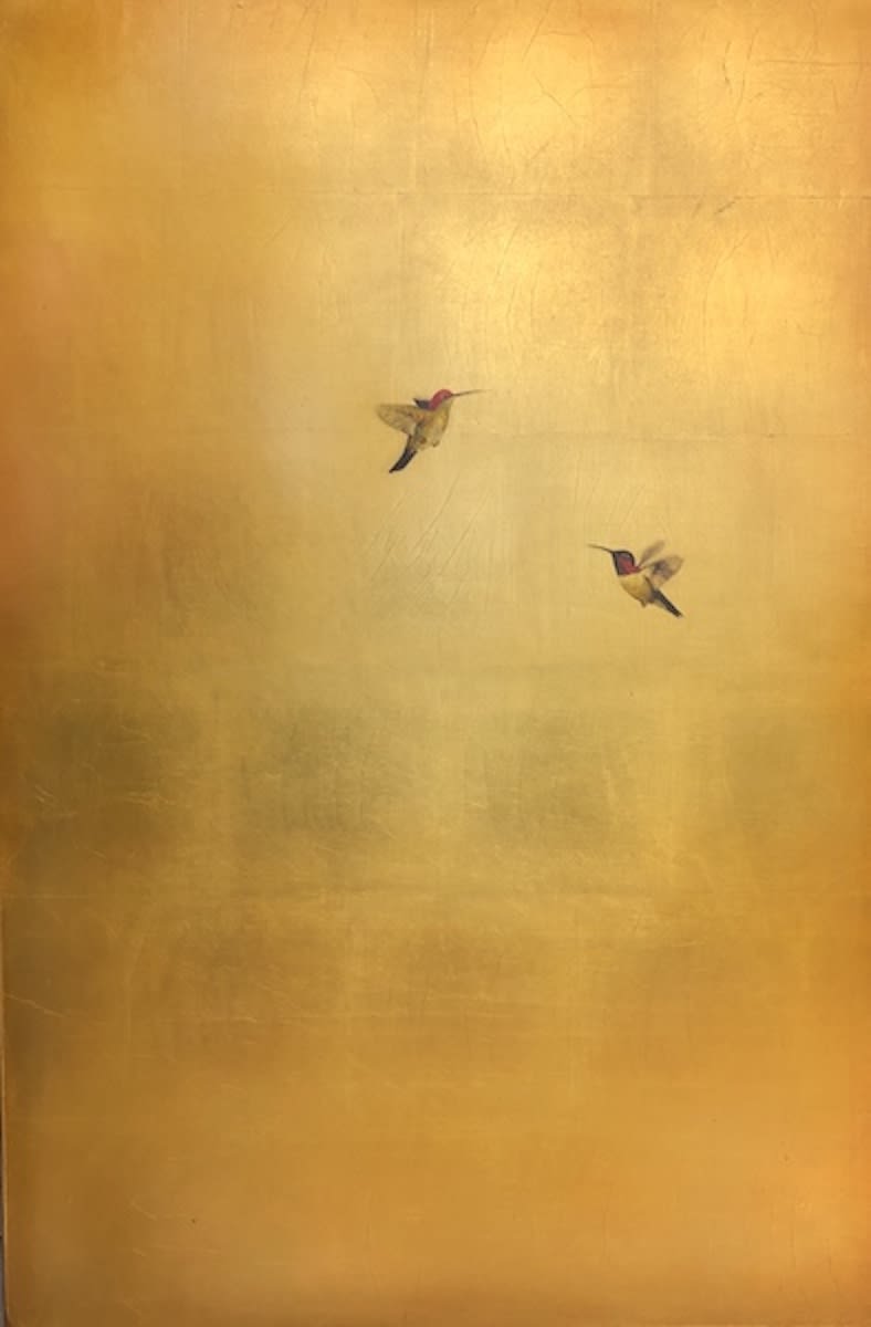 Carolyn Reynolds, Synchronicity in Red and Gold I, 2020