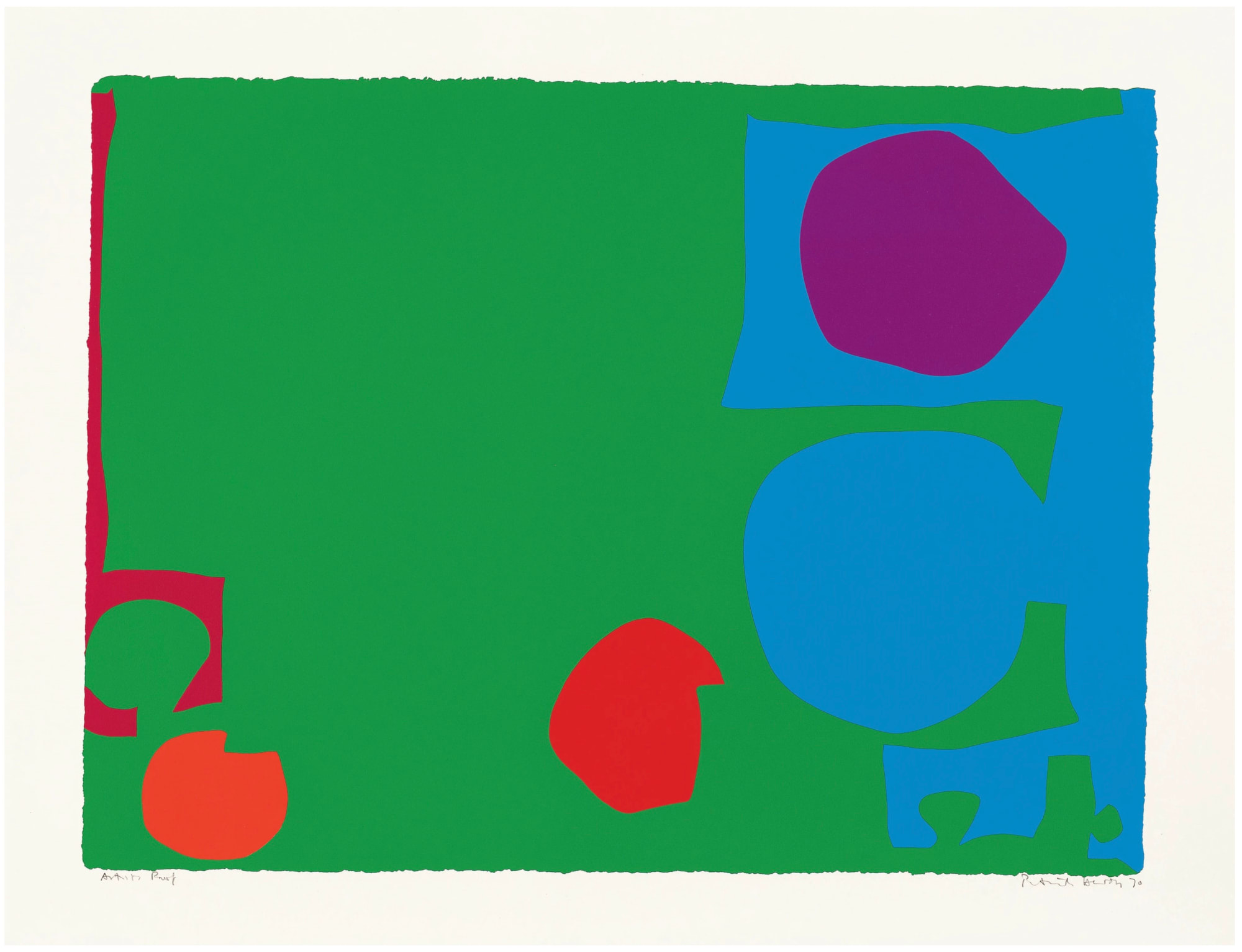 Patrick Heron, Three Reds in Green and Magenta in Blue : April 1970, 1970