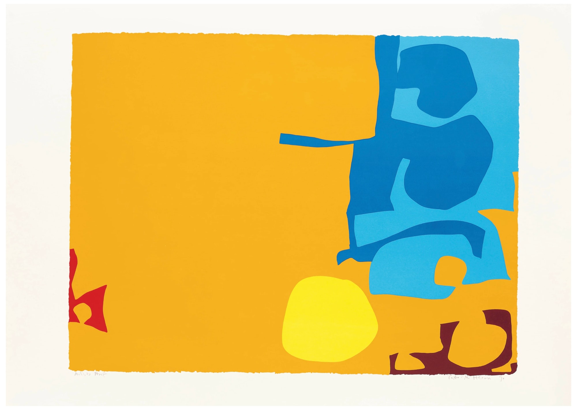 Patrick Heron, Blues Dovetailed in Yellow : April 1970, 1970