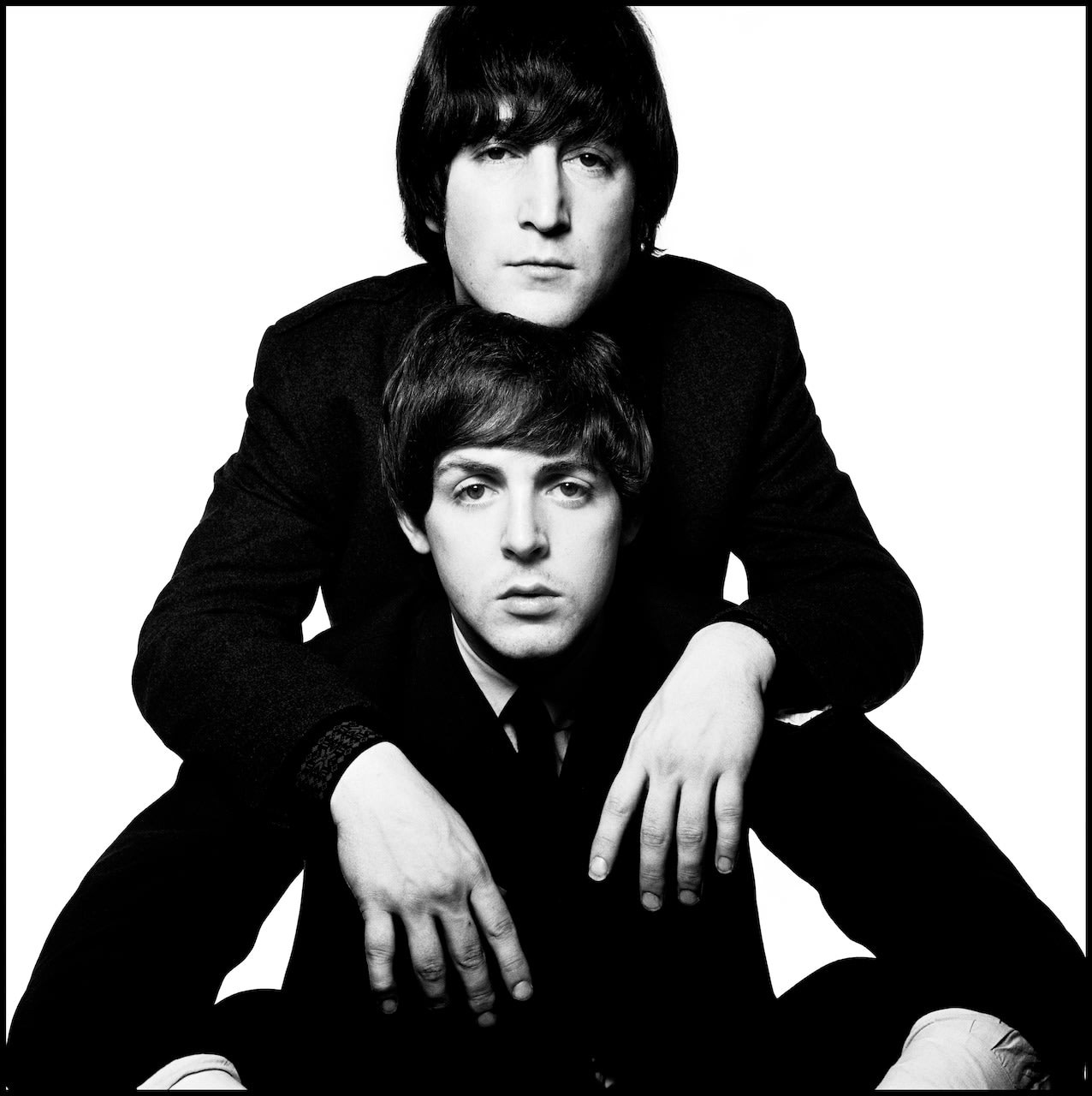 David Bailey, John Lennon and Paul McCartney , 1965
