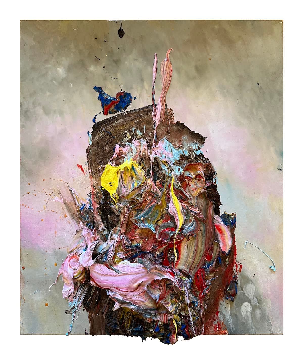 Antony Micallef, Head with Magenta and Yellow, 2023