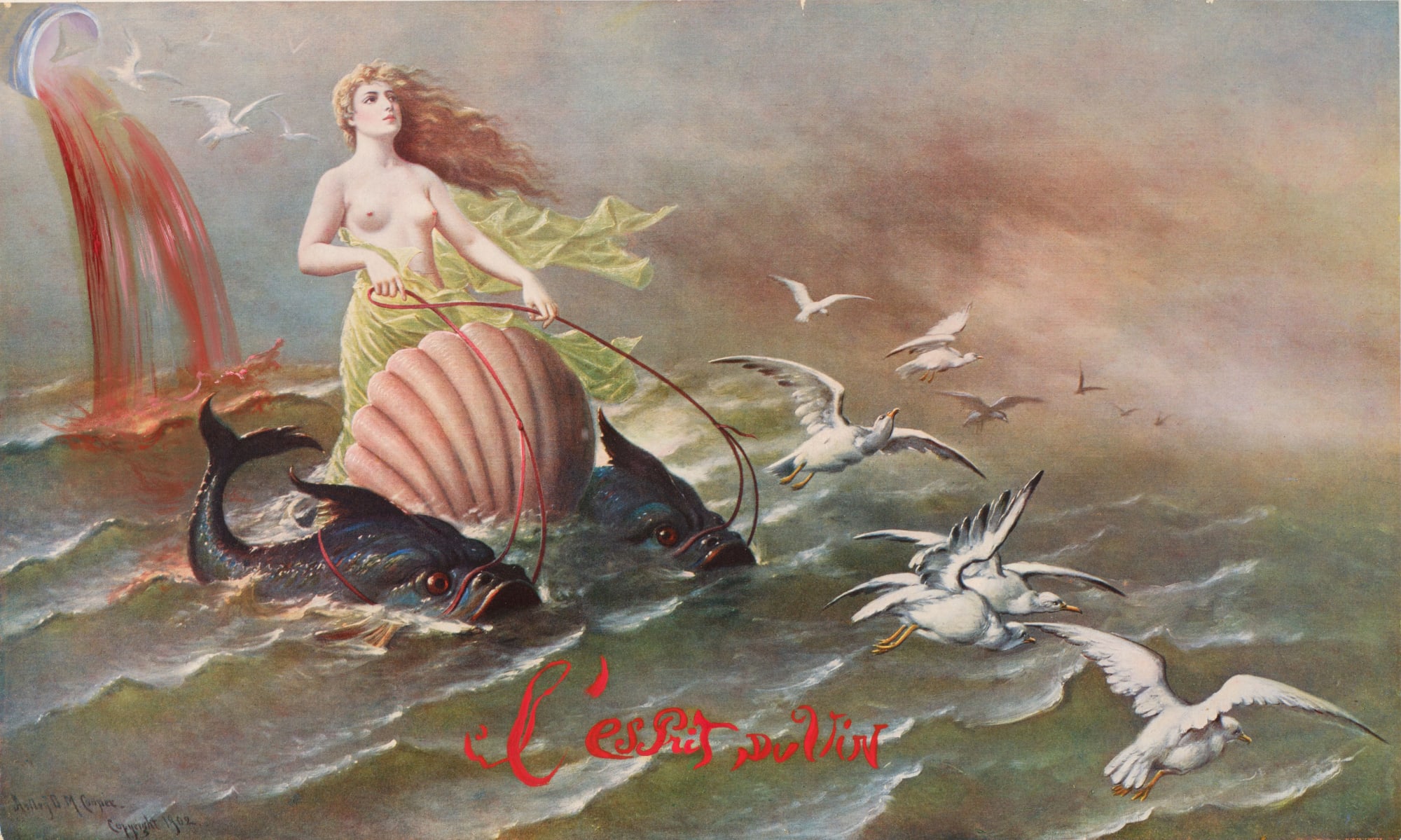 Salvador Dalí, L'Esprit du vin (pour Les Vins de Gala) (The Spirit of Wine [for The Wines of Gala]), 1976-77 'circa'