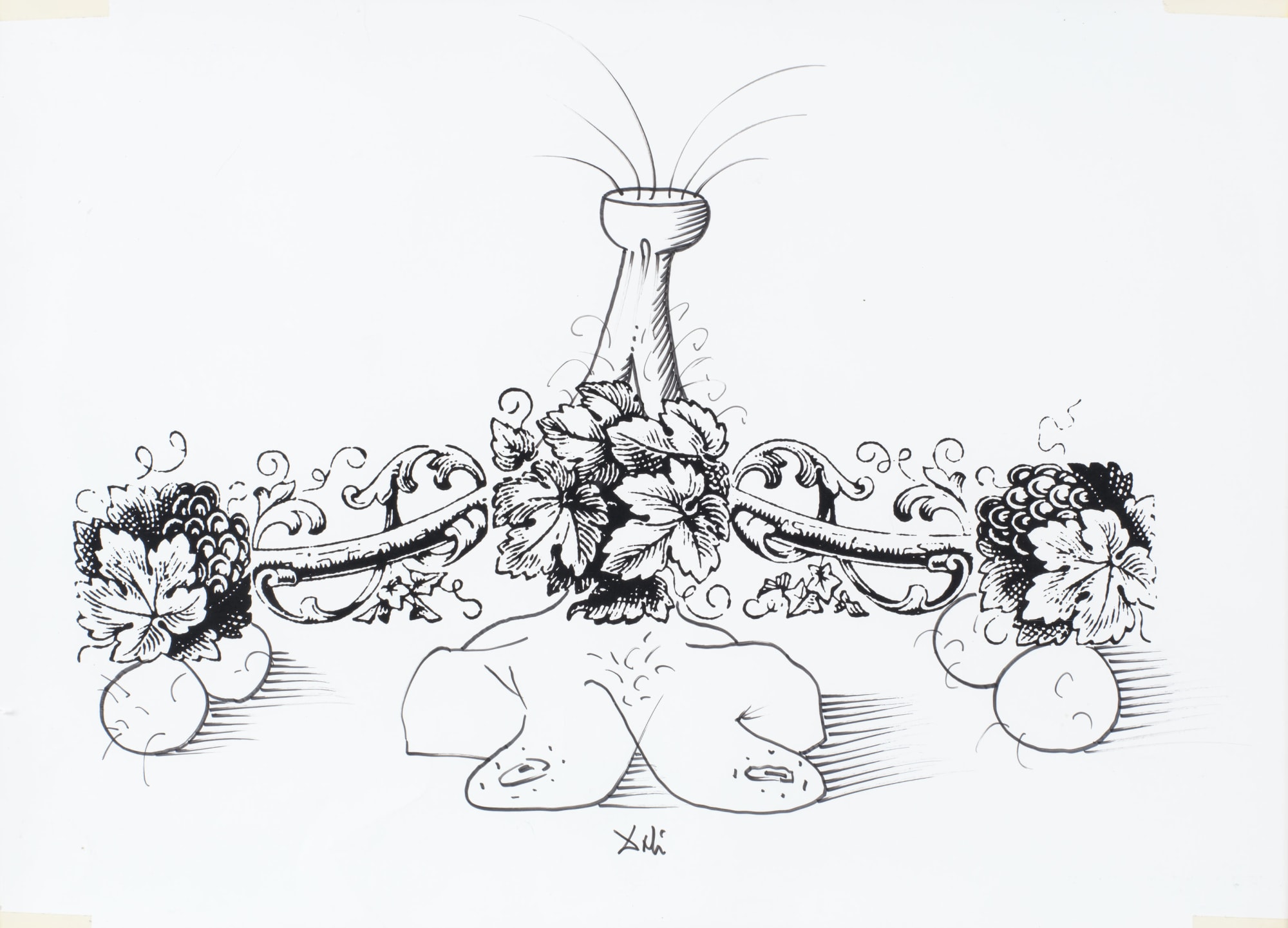 Salvador Dalí, Guirlande (pour Les Vins de Gala) (Garland [for The Wines of Gala]), 1976-77 'circa'