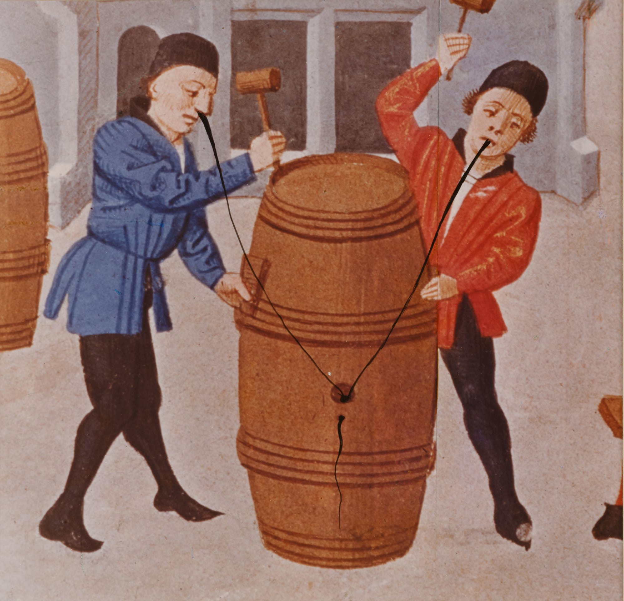 Salvador Dalí, Le Cerclage du tonneau (pour Les Vins de Gala) (The Strapping of the Barrel [for The Wines of Gala]), 1976-77 'circa'