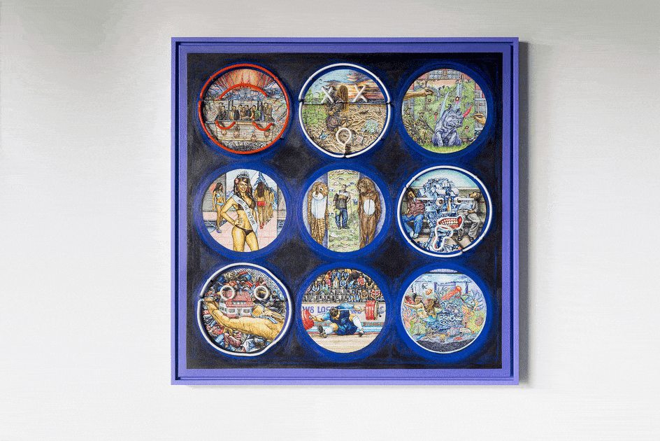 Elias Kafouros, 9 Universal Proverbs With Comments (neon), 2020