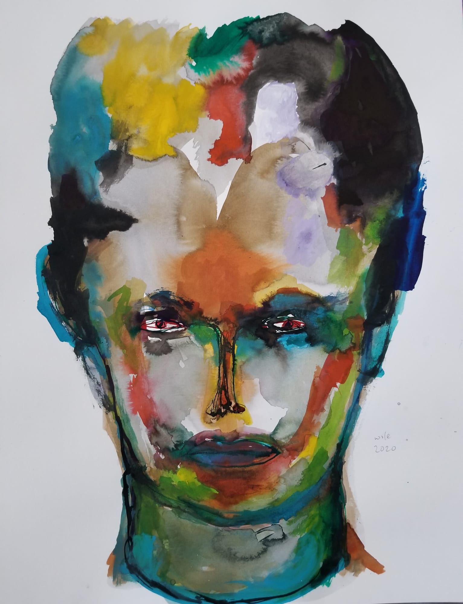 Wole Lagunju, Portrait of a feminist III , 2020