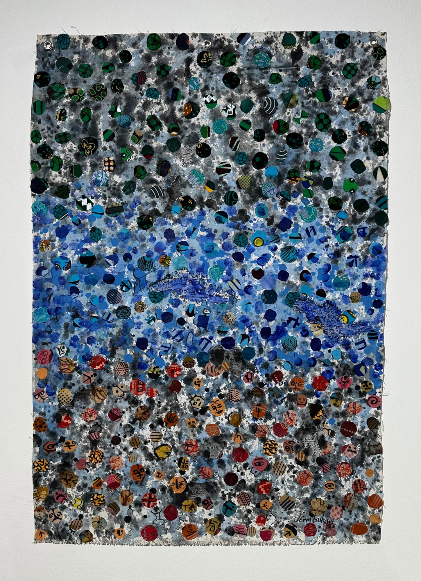 Jerry Buhari, The lure of what lies across the blue line, Jápa Series, 2024